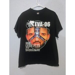 Drake Evangelion Size Large Made in the USA T-Shirt Only Love My Bed And My Moma